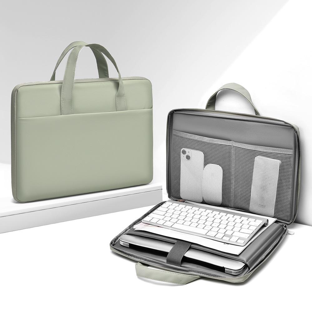 

Large Capacity Waterproof 180° Open Laptop Bag with Inner Protective Sleeve 13.3/14 inches зелёный