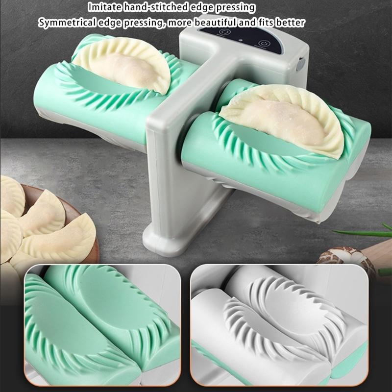 Macchina Elettrica Automatica per Ravioli a Doppia Testa Stampo Set Rapido per Ravioli Domestico Macchina Elettrica per Ravioli