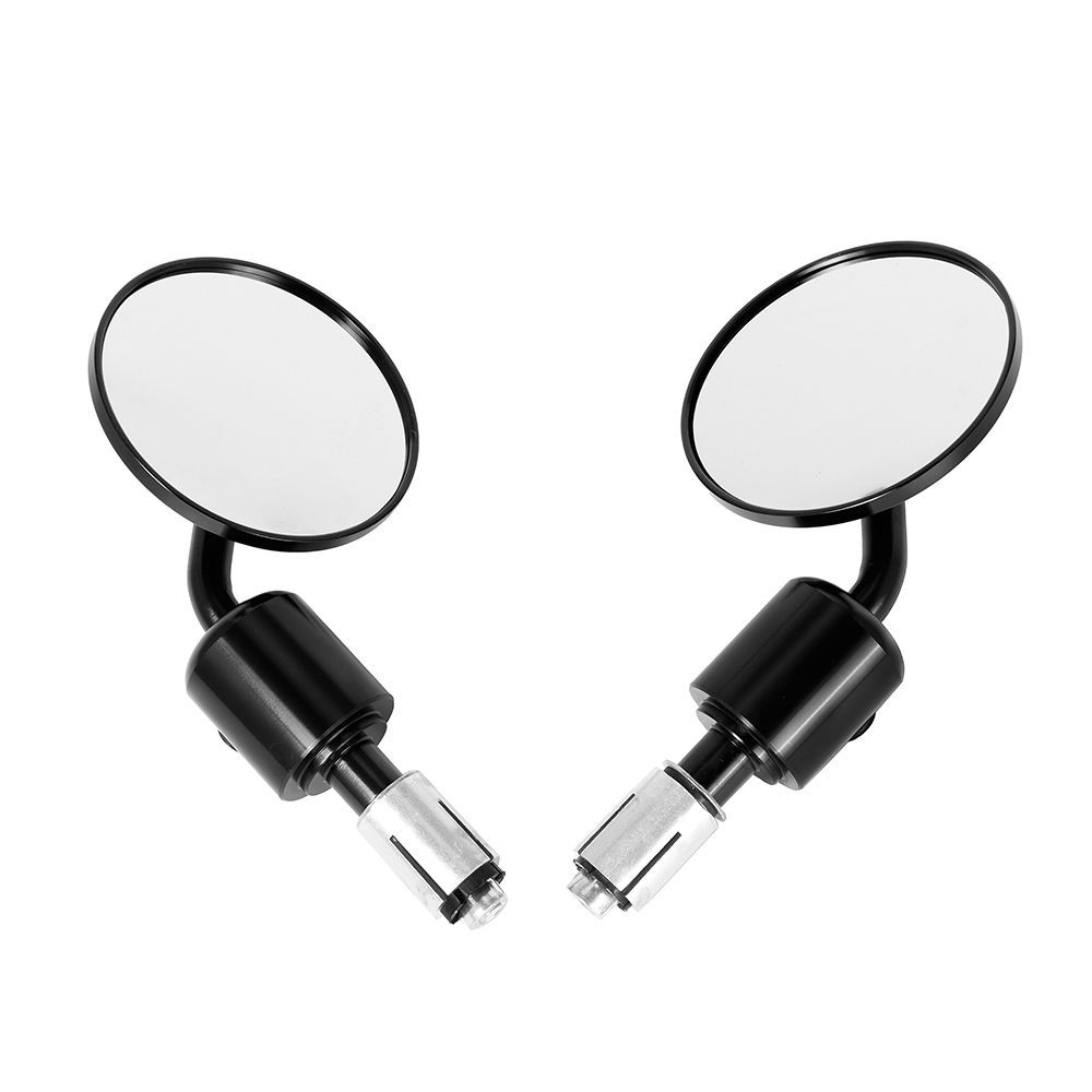 1 Pair 7/8" Motorcycle Rearview Mirror Round Handlebar Bar End Rear View Mirrors Motorbike Side Mirror