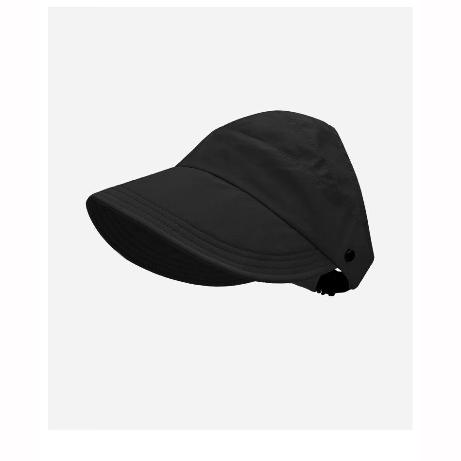 

Летняя кепка женская уличная дышащая козырек солнцезащитная УФ-защита солнцезащитный крем пляжная шляпа One Size чёрный