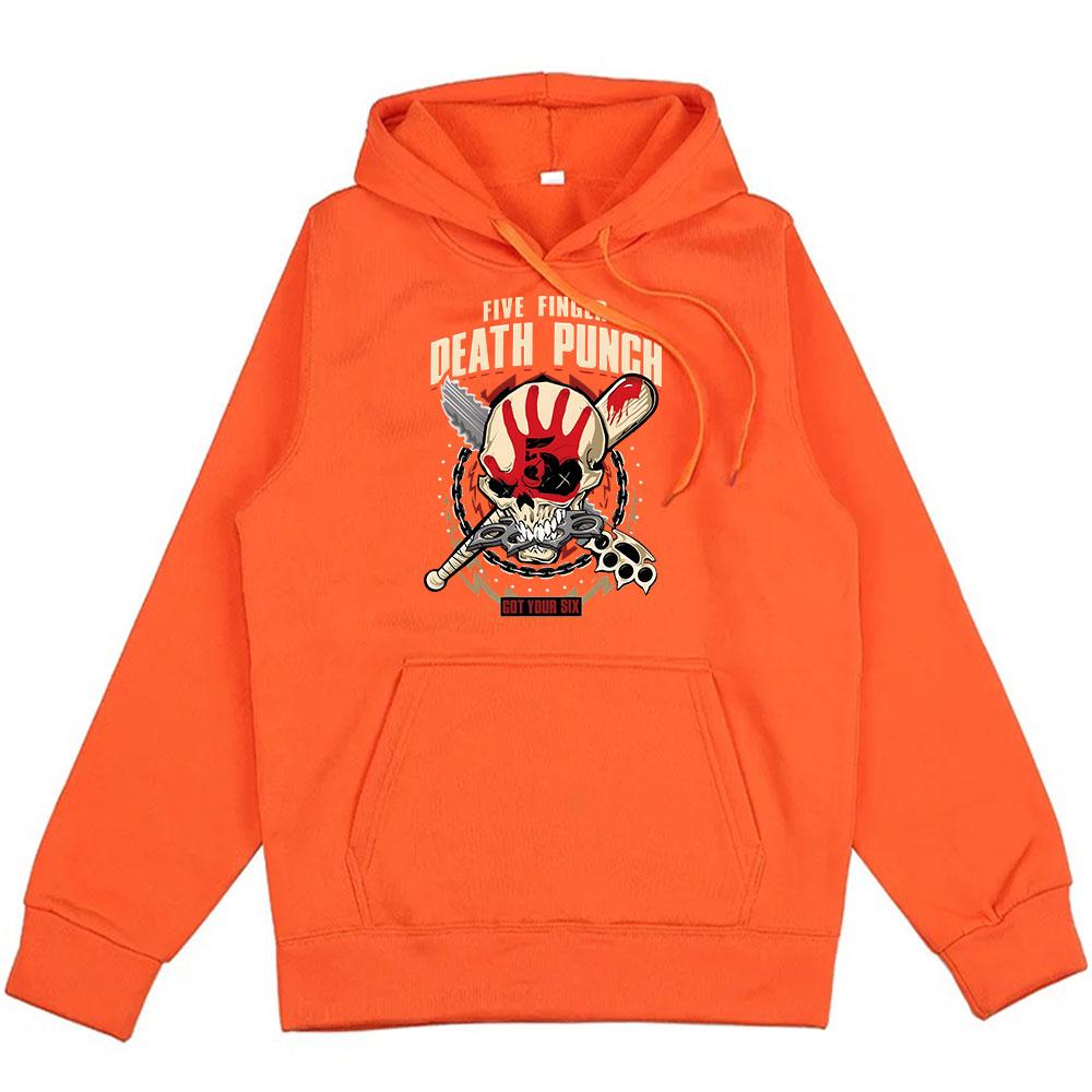 Winter Unisex Streetwear Five Finger Death Punch Hoodies Heavy Mental Style Sweatshirts Casual Men Women