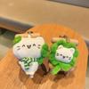 Llavero de Peluche de Gatito Lindo con Trébol de Cuatro Hojas, Juguete Muñeca Colgante Regalo