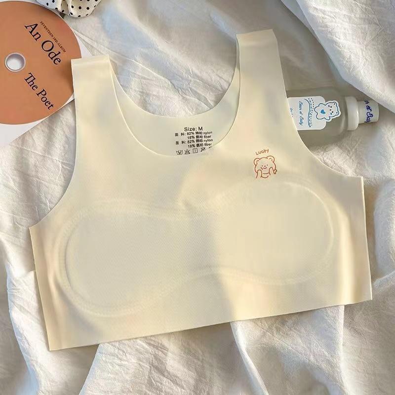 Children's Bras Teenagers Comfortable Breathable Simple Training Bra Vest Soft Elastic Skin Friendly Lingerie For Girls