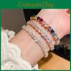 Copper Zircon Heart Open Bracelet For Women Fashion Jewelry Gift For Ladies