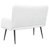 2 Seater Sofa White 115 x 61 x 87 cm Fabric