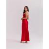 Women's Strapless Notched Satin Bodycon Maxi Dress Ruched Waist Backless Mermaid Hem Spring Elegant Evening Cocktail Wedding Guest Gown