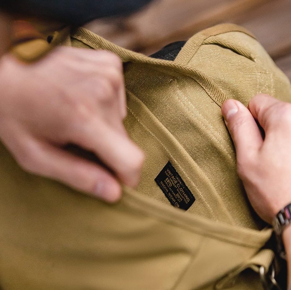 Tsutaeru Military M1961 Combat Bag Military Shoulder Cotton Canvas Reproduction / M-1961 Bag, Bag, Bag, Bag, Replica, (Khaki)