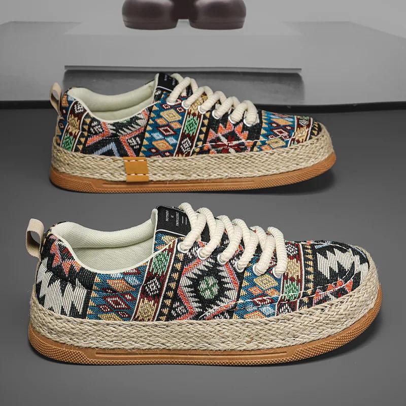 Mode Neue Canvas Sneakers Schuhe für Herren Sommer Espadrilles Herren Freizeitschuhe Mann Männlich Bequeme Walking Sneakers Herrenschuhe