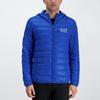 Emporio Armani EA7 Letter And Number Print Hooded Zip-Fit Casual Down Jacket Men Outerwear Blue 8NPB02-PN29Z-1598