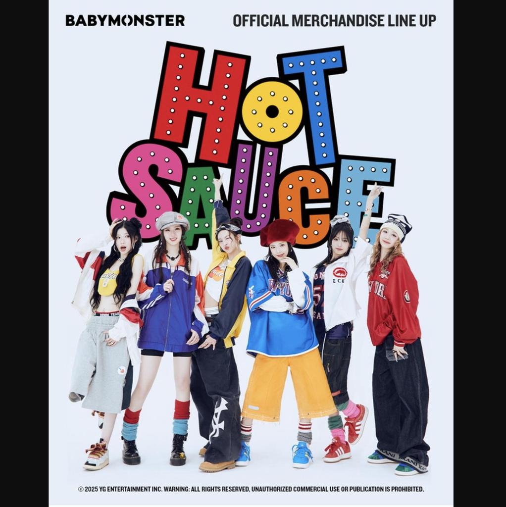 [HOTSAUCE] BABYMONSTER Offisielt samlekort – Tilfeldig K-pop idolkort med bonusgave