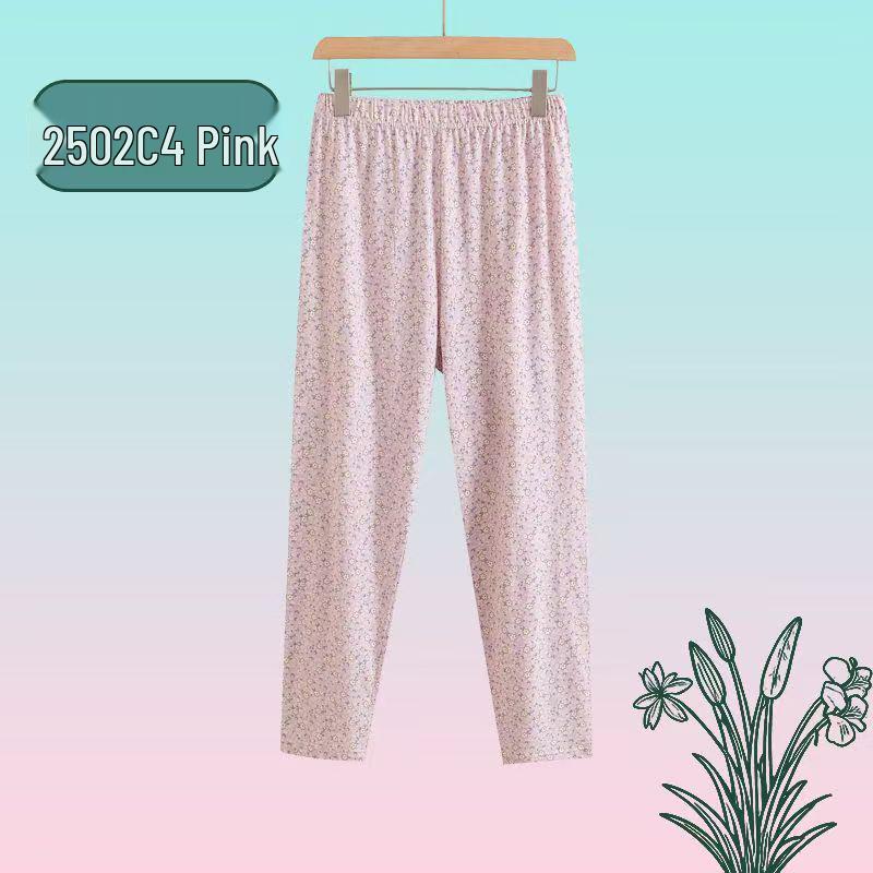 Pantaloni Pigiama in Cotone Taglie Forti da Donna - Sottili, Larghi, Casual Estivi per Mamme Anziane