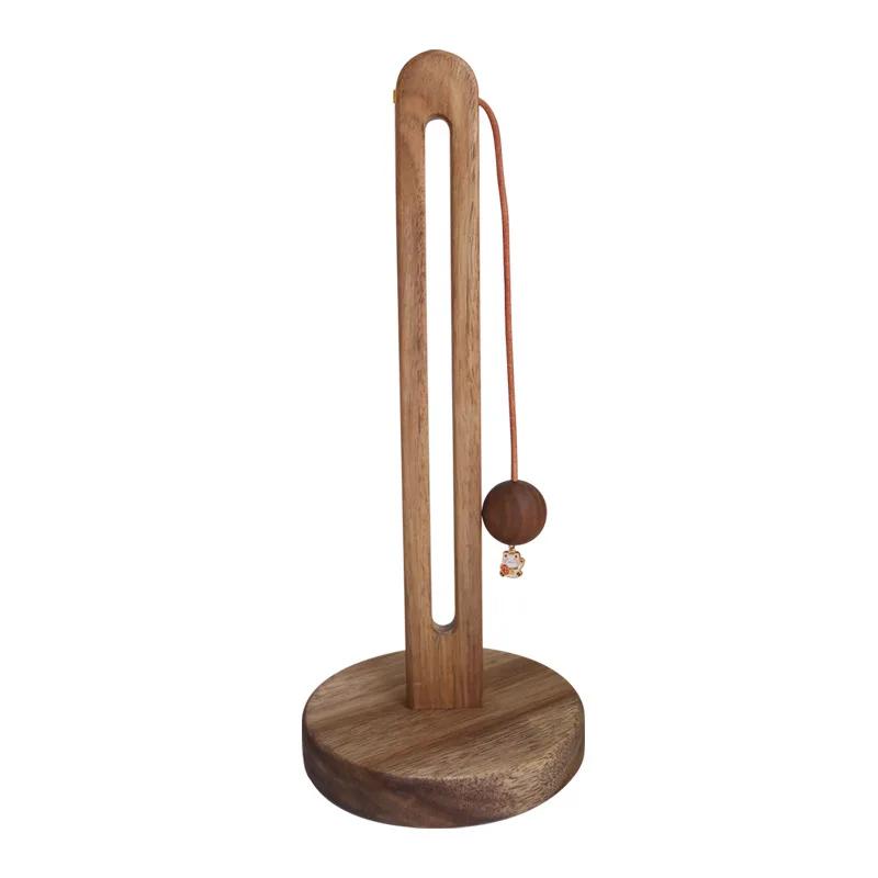 Massivholz Papierhandtuchhalter Küche Perforationsfreier Rollenpapier-Aufbewahrungsständer Tuch Frischhaltefolienbeutel Vertikaler Aufbewahrungsständer