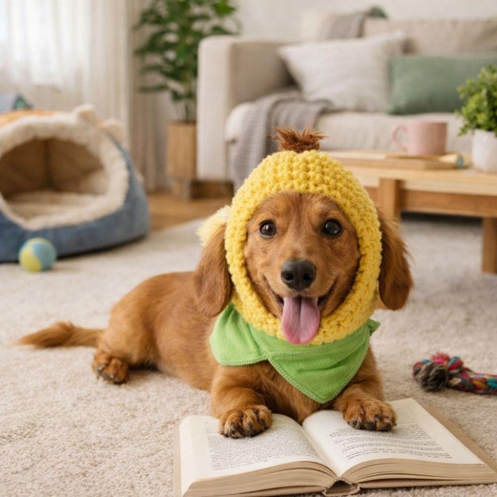 Pet Costume Warm Pet Corn Hat Cute Comfort Cat Head Cover Soft Funny Pet Headgear Training