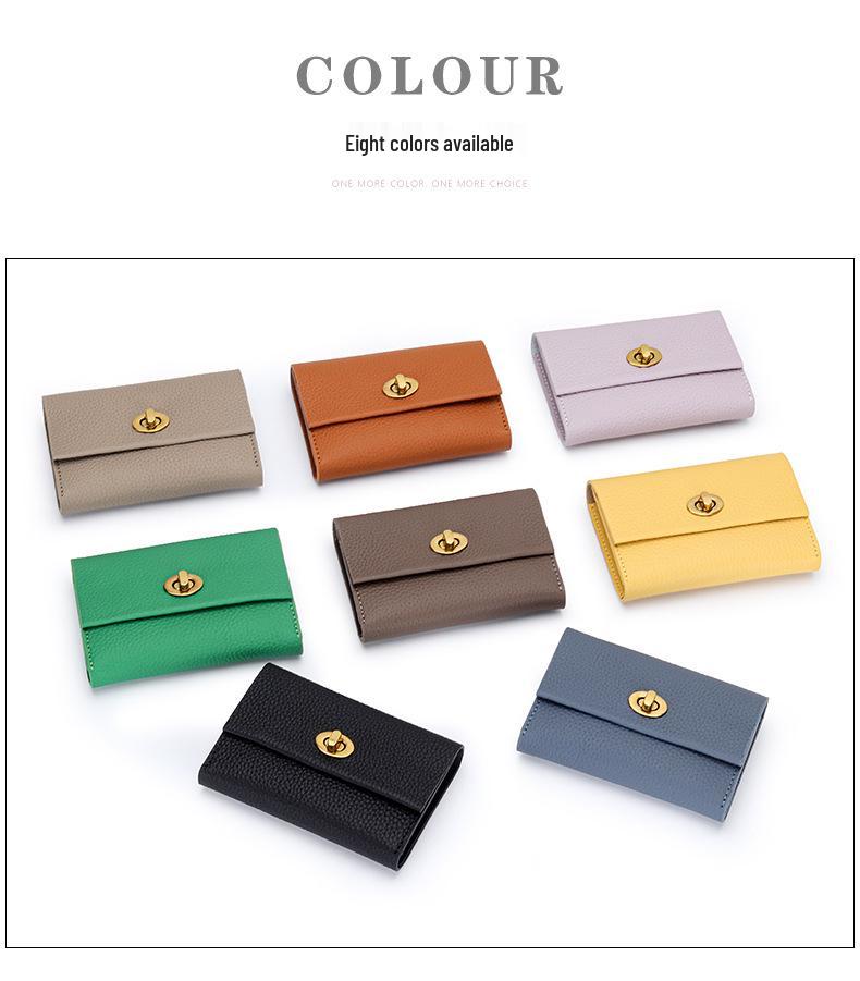Genuine Leather Women's Coin Purse: Short, Exquisite, Multifunctional Card Holder, New 2025 Fashion