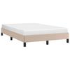 Bed Frame Without Mattress Cappuccino Brown 120 X 190 Cm Faux Leather