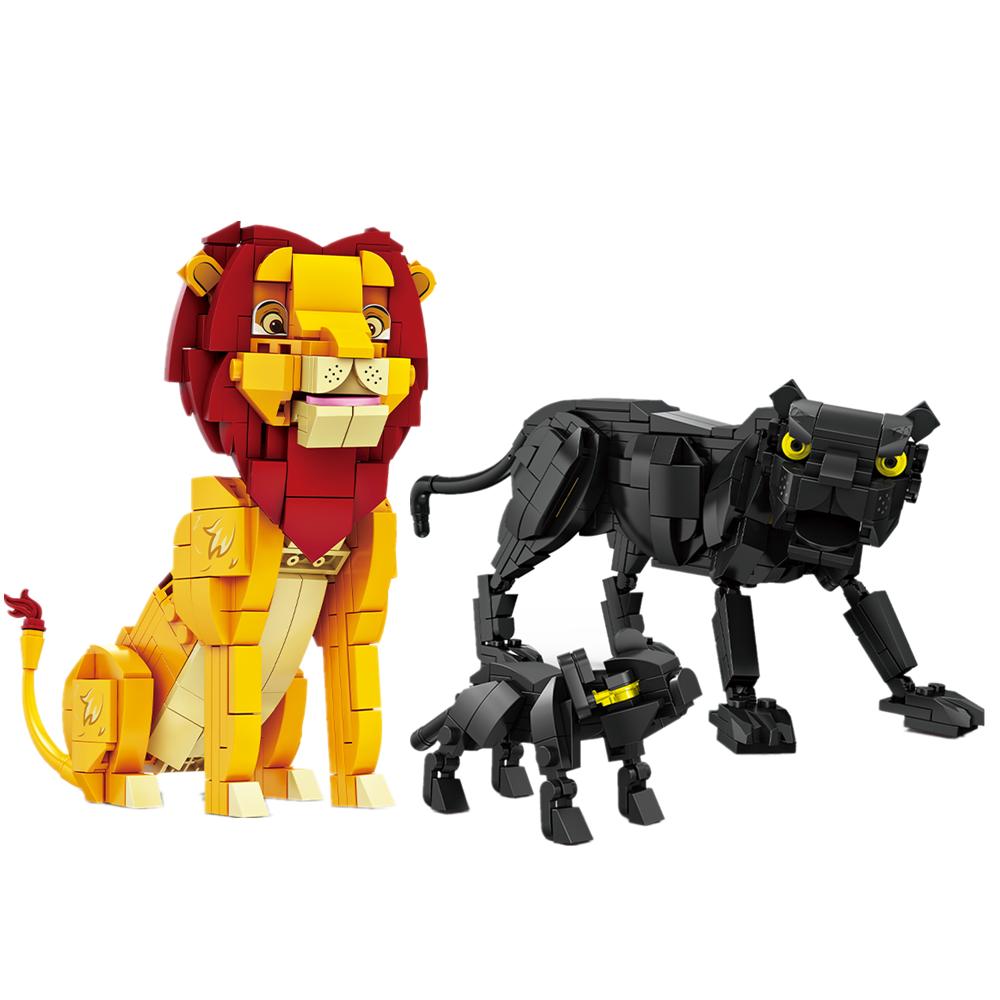 

Творческая серия Lion Building Blocks Детская сборка Building Block Toys Без коробки