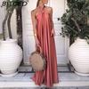 BITCED Summer Sexy Elegance Women's Satin Strapless Ball Gown Party Travel Dress