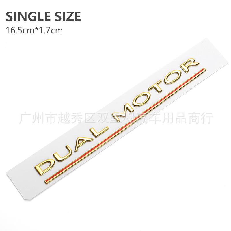 For Tesla Model 3 Y S X DUAL MOTOR Emblem 3D SPACX emblem Accessories Underlined Letters Logo Performance Badge Trunk Sticker