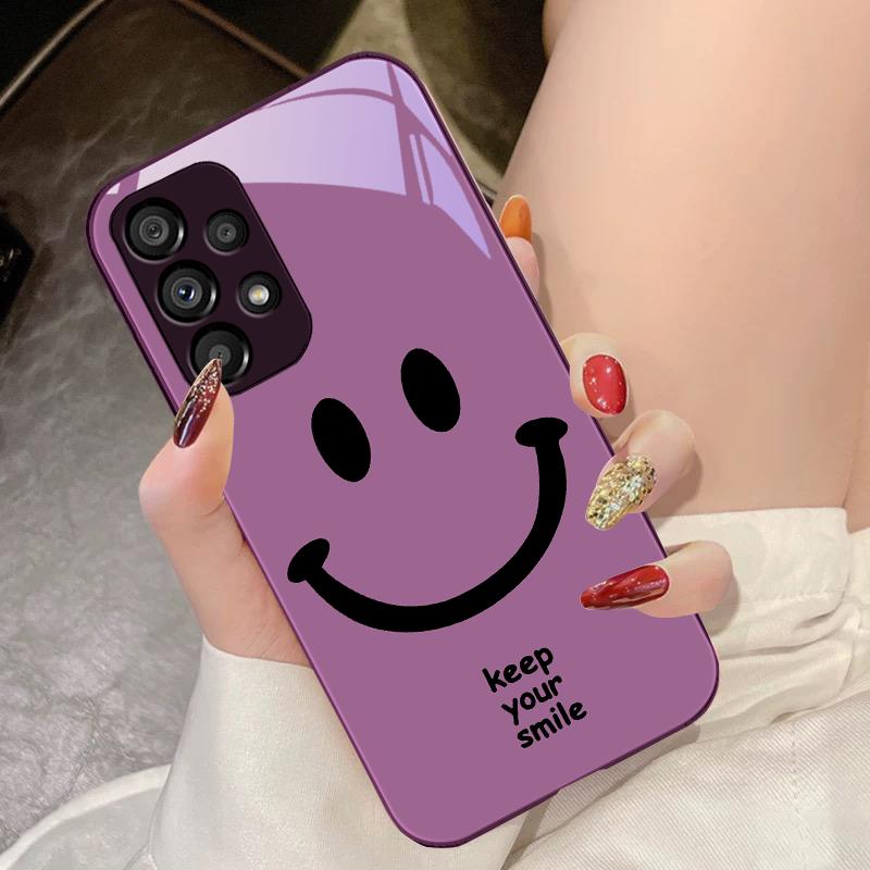 Gehärtetes Glas Handyhülle Für Samsung Galaxy S10 4G S20 11E 30 S21 21Fe 22 Pro S23 Ultra 5G S8 S9 Plus Keep Your Smile