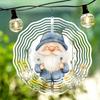 Metall-Windspiel mit drehendem Blumen-Gnom-Design für Außengarten-Hofdeko Keine Batterie erforderlich Weihnachts-Erntedank-Geschenk