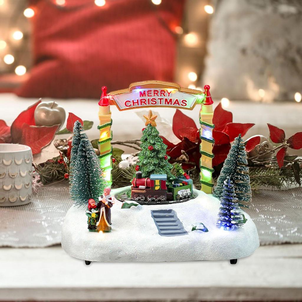 Weihnachtsfest Klassische Spieluhr Tischdekoration mit 8 Liedern Saisonale Klassische Schreibtischdekoration Geschenke für Zuhause Familie Freundin