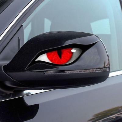 Autocolant Ochi de Raptor Oglindă Retrovizoare - Impermeabil, Rezistent la Soare, Acoperire Zgârieturi, Decor Horror