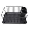 Dish Drying Rack Iron Dish Drainer Rack with Utensil Holder for Kitchen Counter Sink Spoons and Forks