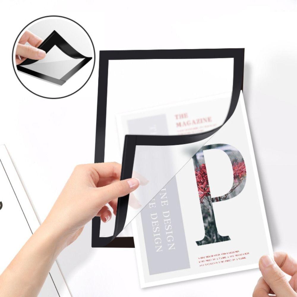 Matte Finish Magnetic Photo Frame PVC Photo Display Frame  Bulletin Board