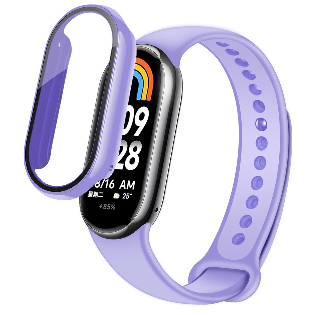 PC Case+Tempered Glass For Xiaomi Mi Band 8 Cover Shockproof Full Hard Screen Protector correa For Xiaomi Mi Band8 Accessories