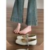 Mary Jane Schuhe mit flachem Boden, Strass-Schnalle mit einem Wort, Frühling 2025 neu, vielseitig, Lackleder, flacher Ausschnitt, Einzelne Schuhe