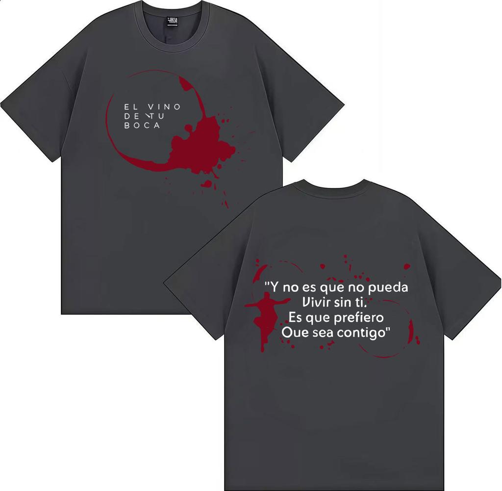 Trendy Graphic Tops 2025 Singer Alejandro Sanz Double Sided Print High Quality Tee Pop Oversized Casual Tshrit Men Women Tshirts