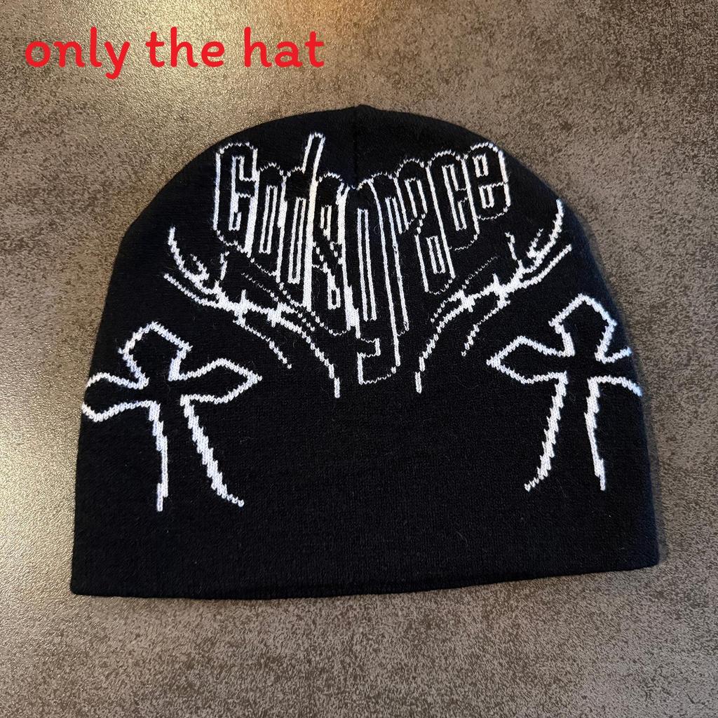 Urban Street Style Knit Hat With Colorblock Pattern For Men And Women In Cold Seasons чёрный