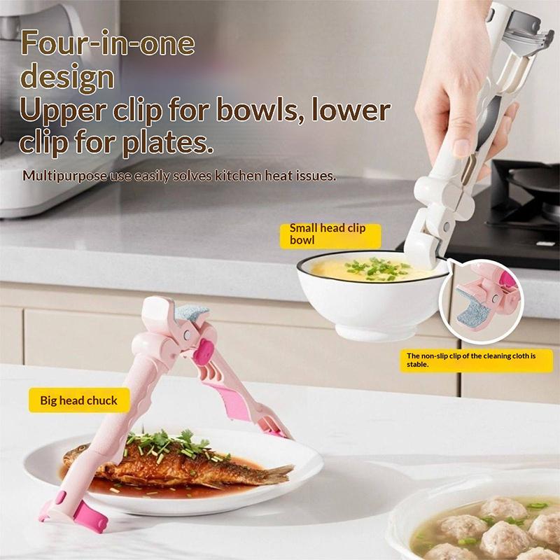 Multi-Purpose Anti Scalding Clip Plastic Handle Heat-Resistant Anti-hot Bowl Plate Clips Non-Slip Creative Dish Lifter Clamp