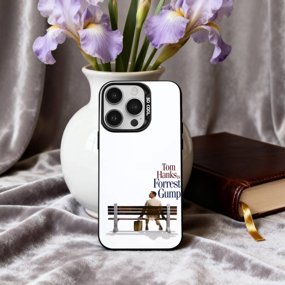 F-Forrest Film G-Gump Phone Case For iPhone17,16,15,14,13,12,11 Plus,Pro Max Candy Silver Plated Inside Cover