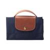 Longchamp Le Pliage 37 Reißverschluss Druckknopfverschluss Recycelter Canvas mit Lederbesatz Tragetasche Aktentasche Klein Herren Tragetaschen Marineblau 2182089P68