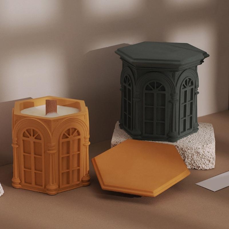 Candlestick Silicone Mold Silicone Candle Holder Molds Flexible Candle Jar Silicone Moulds Soft Silicone Mold for Candle