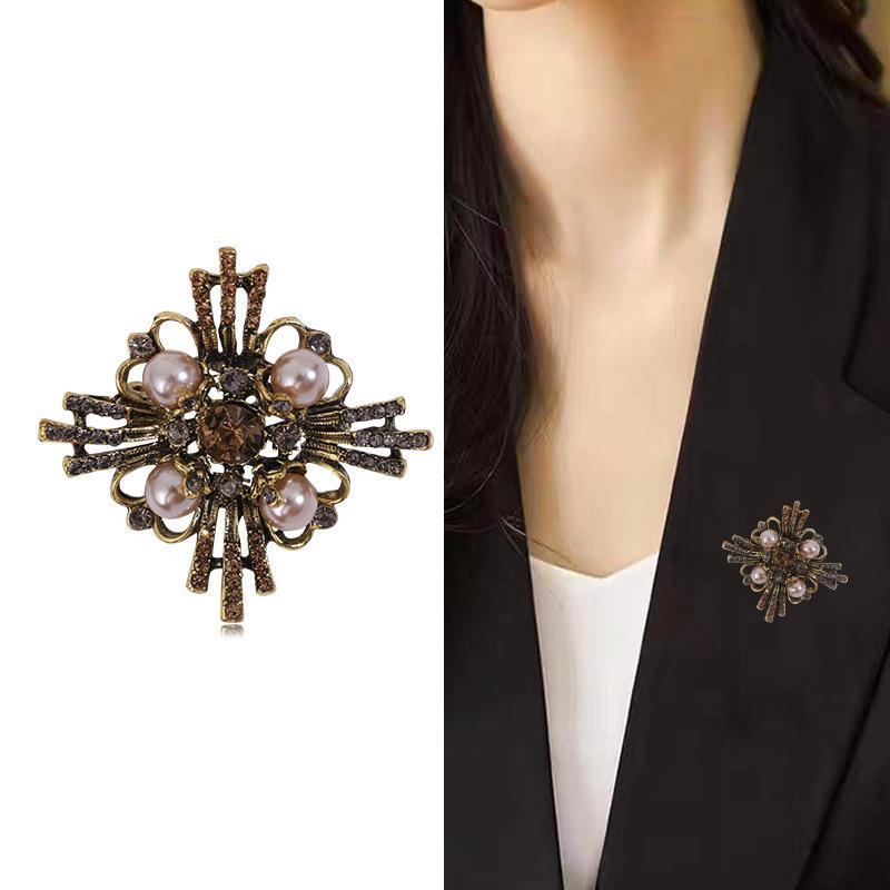 Vintage Barock Perle Corsage Flut Kreative Perle Brosche Männer Und Frauen Gleiche Elegante Pin