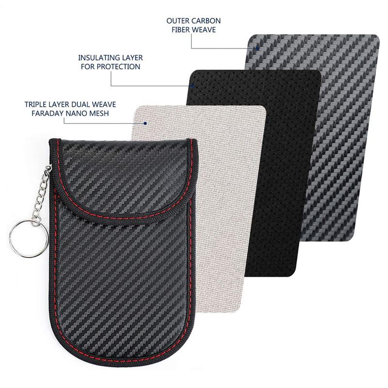 Anti Theft Faraday Box RFID Faraday Key Fob Signal Blocker Radiation-proof Mobile Phone Box Car Keyless Security Organizer