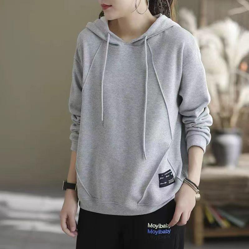 Korean Artistic Hooded Sweatshirt: Stylish, Comfortable, Loose-Fit Casual Pullover for Women (2025)