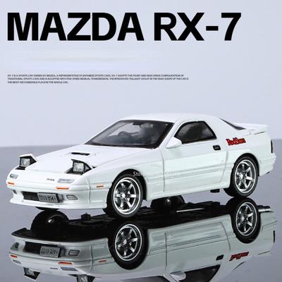 1:32 Scale RX7 Alloy Diecast Toy Car Models with Sound Light Pull Back Model Car Toys for Kids Birthday Collectible Gifts