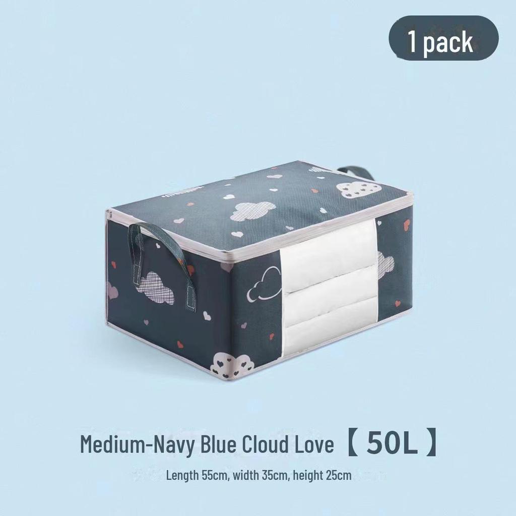 Portable Zipper Quilt and Clothing Storage Bag with Visible Window