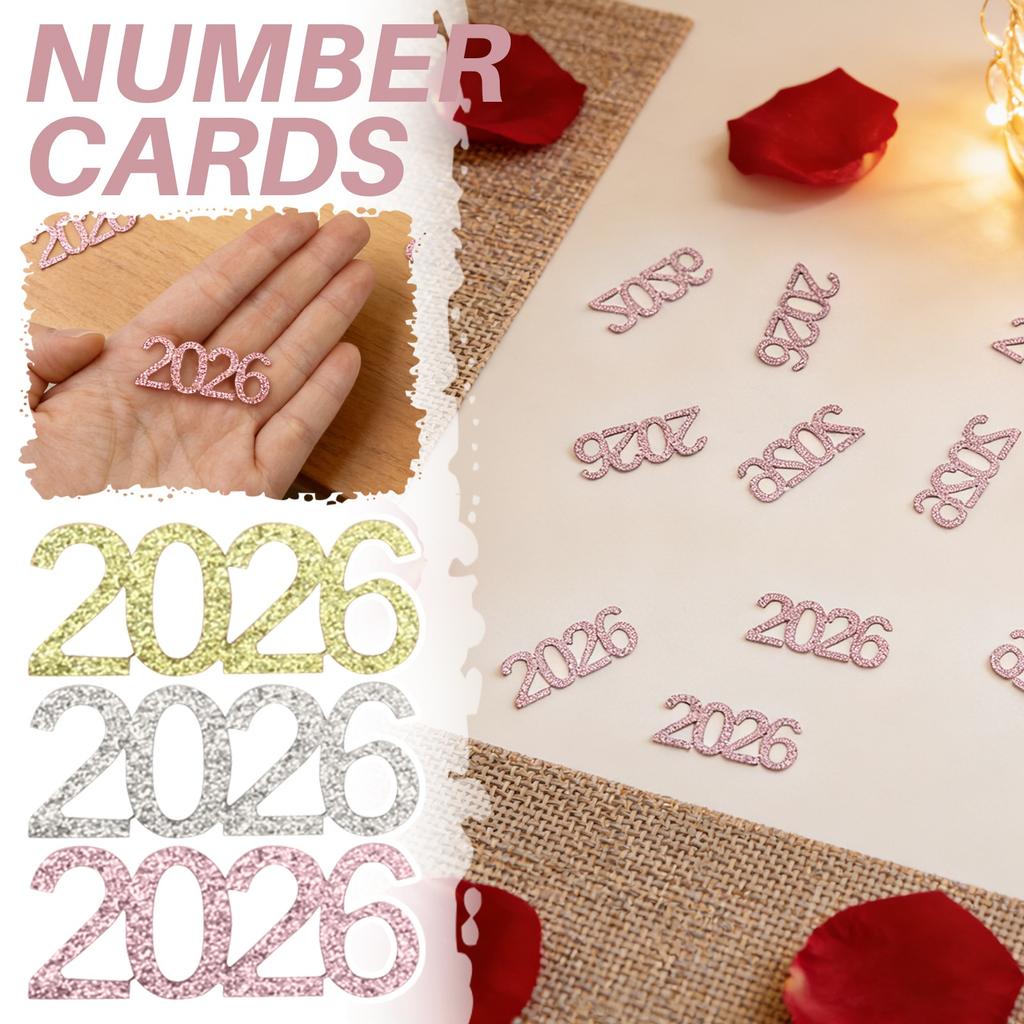 Goldenes Abschlusskonfetti Jahrgang 2026, Glitzer 2026 Konfetti 100 Stück Für Abschlussfeier Dekorationen Und Silvesterparty Zubehör 2026.