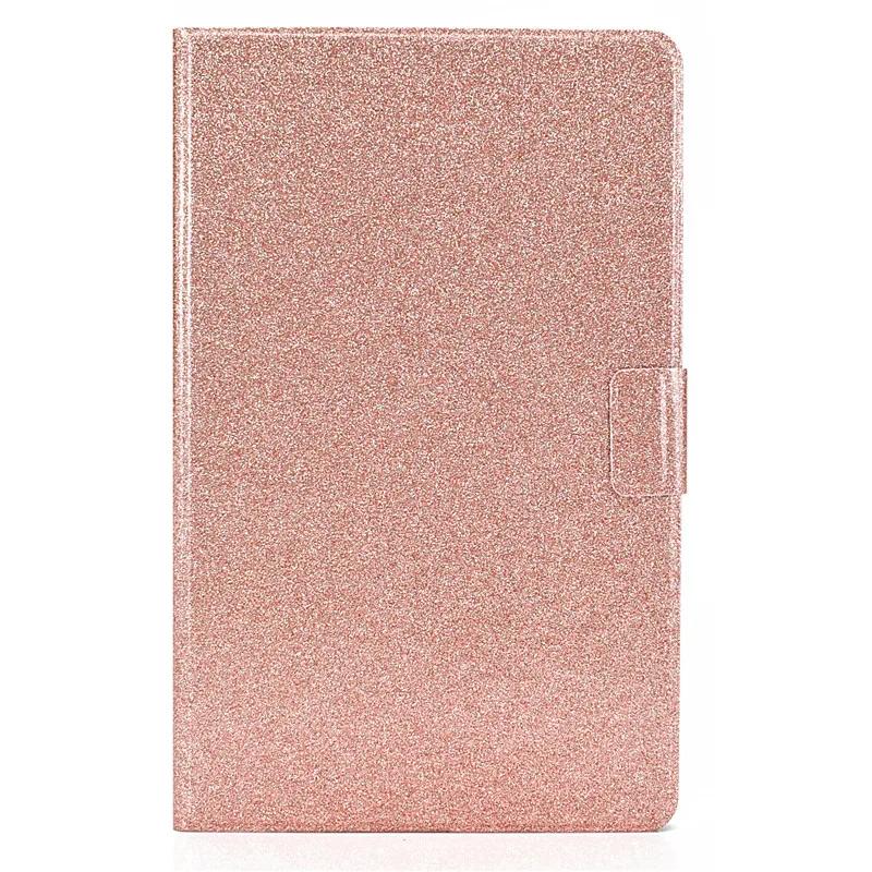 

For Samsung Galaxy Tab A 2018 10.5 T590 SM-T595 Funda Glitter Tablet Case For Galaxy Tab A SM-T590 T595 Shockproof Leather Cover SM-T590 SM-T595 розового золота