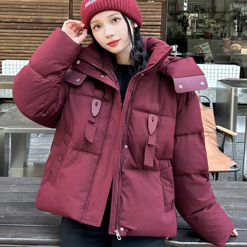 Fashion Winter Jackets Woman Short Parkas Hooded Loose Thick Warm Outerwears Casual Women's Coats
