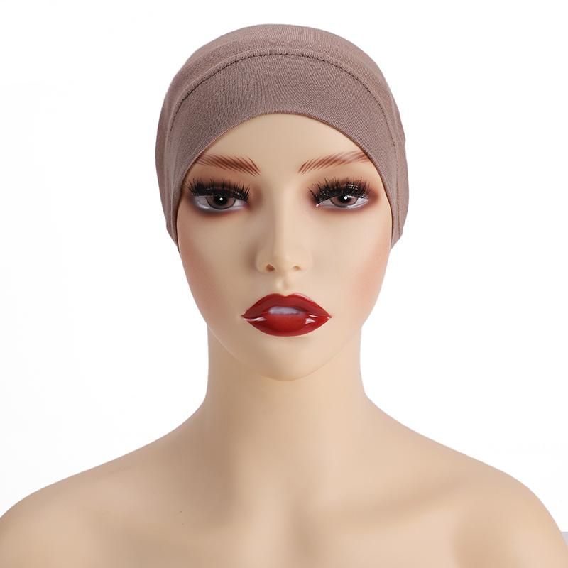 Soft Modal Inner Hijab Cap Muslim Stretch Turban Cap Islamic Underscarf Bonnet Hat Female Headband Tube Cap Turbante