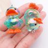 Acrylic Iridescent 3D Yellow Duck Pendant Keychain Charm