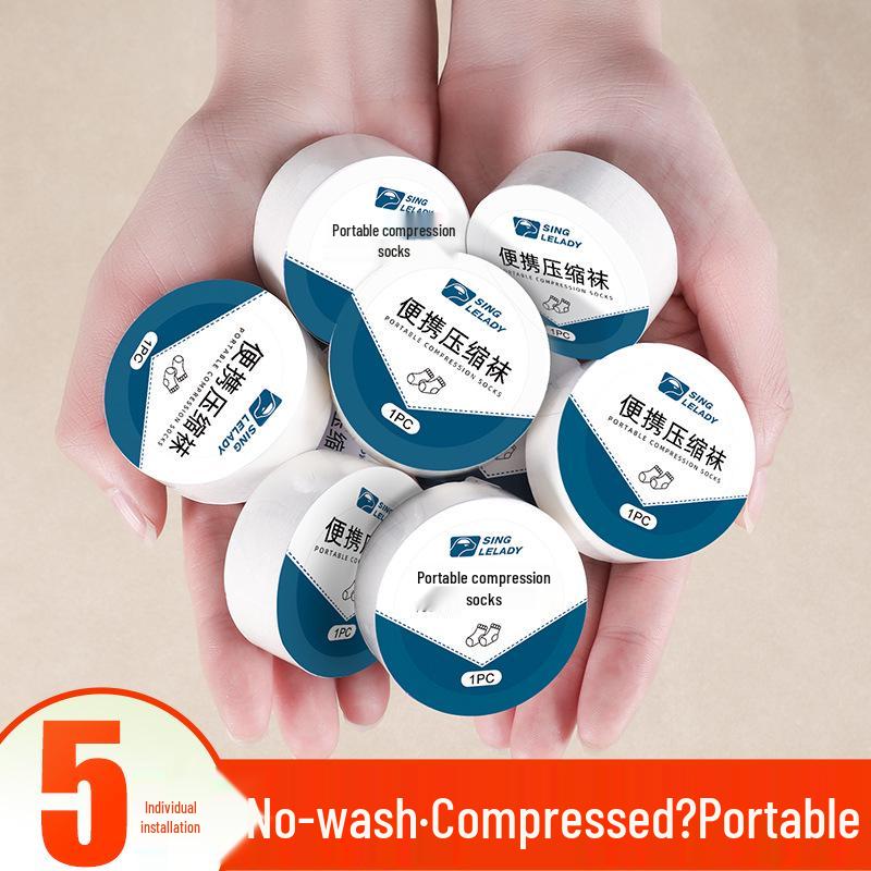 Unisex Disposable Travel Compression Socks - Sweat-Absorbing, Thin, and Portable, Ideal for Outdoor Activities and Business Trips.