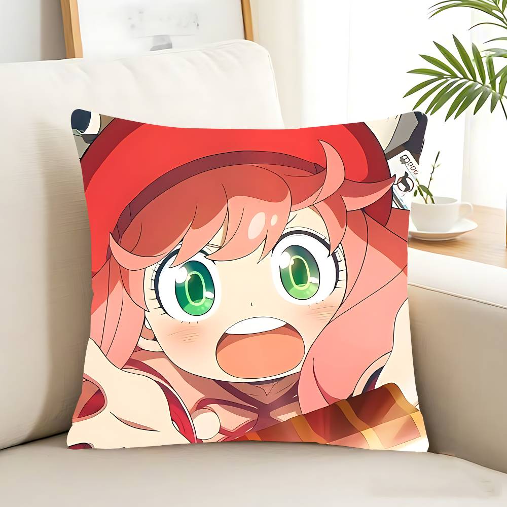 Anime Spy X Family Anya Pillow Case Removable Washable Cushion Cover – All-Season Soft Linen