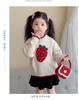 Girls' 2025 Autumn/Winter Strawberry Knit Sweater - Thick, Stylish Baby & Little Girl Top