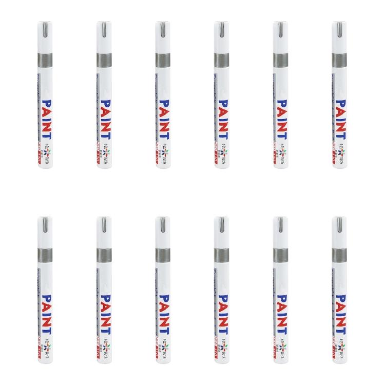 12 Pcs Permanent Markers Oil Based Paint Pen White Paint Marker Gold Marker Pen Quick-Drying Glass Pen